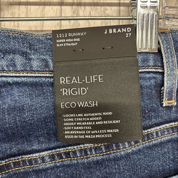 Womens Size 27 J Brand Real Life Rigid Slim Straight Jeans NWT - Picture 4 of 6